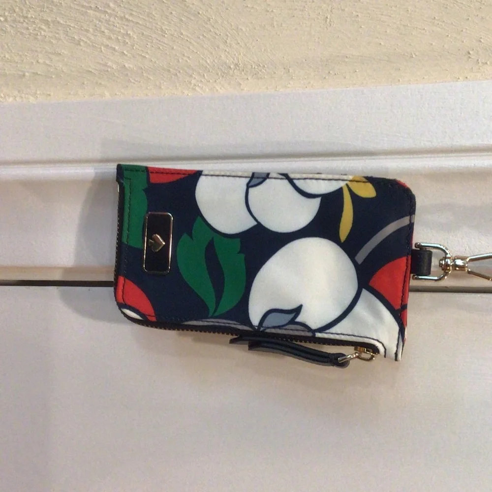 Multi-Color Floral Lanyard Card Holder with ID Window by Kate Spade.